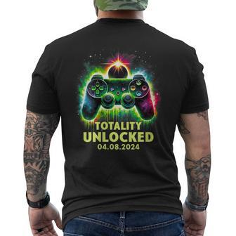 Total Solar Eclipse 2024 Video Game Gaming Men's T-shirt Back Print - Thegiftio UK