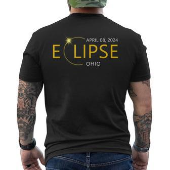 Total Solar Eclipse Apirl 08 2024 Ohio States Totality Men's T-shirt Back Print - Monsterry DE