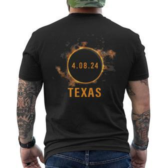 Total Solar Eclipse April 8 2024 Eclipse 40824 Texas Men's T-shirt Back Print | Mazezy UK