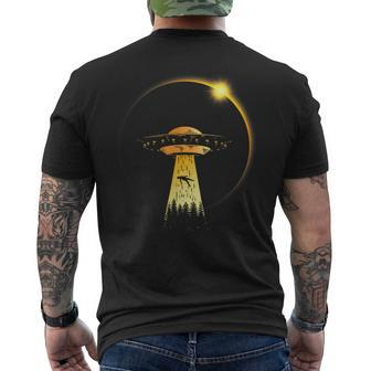 Total Solar Eclipse April 8 2024 Alien Ufo Men's T-shirt Back Print - Seseable