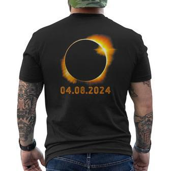Total Solar Eclipse April 8 2024 Boy Girl Men's T-shirt Back Print - Seseable
