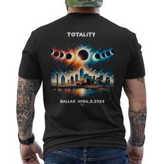Total Solar Eclipse April 8 2024 Dallas Men's T-shirt Back Print | Mazezy