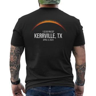 Total Solar Eclipse April 8 2024 Kerrville Tx Men's T-shirt Back Print | Mazezy