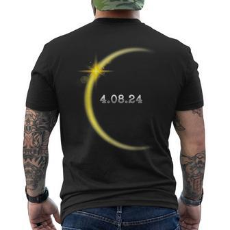 Total Solar Eclipse April 8 2024 Twice In A Lifetime Cool Men's T-shirt Back Print - Monsterry UK