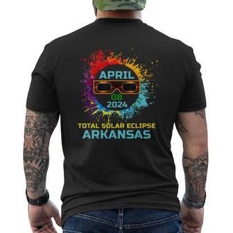 Total Solar Eclipse Arkansas 2024 Colorful Eclipse 04 08 24 Men's T-shirt Back Print - Thegiftio UK