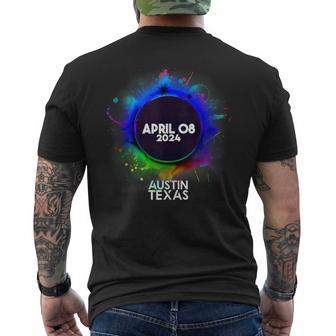 Total Solar Eclipse Austin Texas 2024 Totality Men's T-shirt Back Print - Monsterry