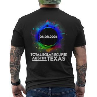 Total Solar Eclipse Austin Texas April 8 2024 Totality Men's T-shirt Back Print - Seseable