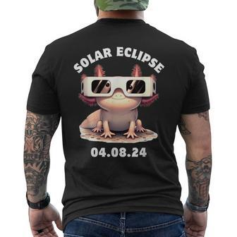 Total Solar Eclipse Axolotl April 8 2024 Solar Eclipse Men's T-shirt Back Print | Mazezy DE