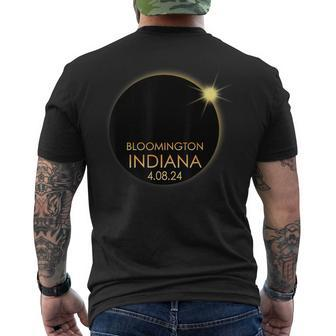 Total Solar Eclipse In Bloomington Indiana 2024 Totality Men's T-shirt Back Print | Mazezy