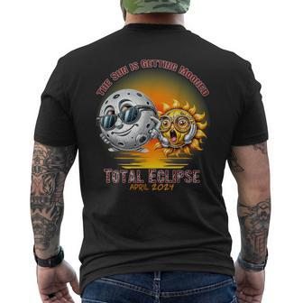 Total Solar Eclipse Chase April 2024 Sun Is Getting Mooned Men's T-shirt Back Print - Seseable