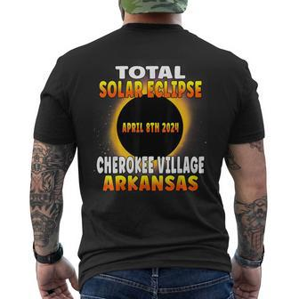 Total Solar Eclipse Cherokee Village Arkansas Men's T-shirt Back Print - Seseable