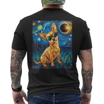 Total Solar Eclipse Chihuahua Dog Men's T-shirt Back Print - Seseable