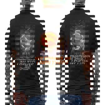Total Solar Eclipse Cityscape Hot Springs Arkansas Ar Men's T-shirt Back Print - Thegiftio