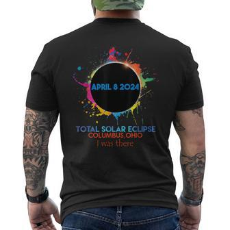 Total Solar Eclipse Columbus Ohio 2024 I Was There Men's T-shirt Back Print - Seseable