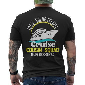 Total Solar Eclipse Cruise Cousin Squad 2024 Cruise Vacation Men's T-shirt Back Print - Thegiftio UK