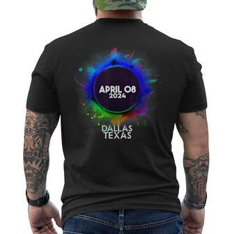 Total Solar Eclipse Dallas Texas 2024 Totality Men's T-shirt Back Print - Monsterry DE