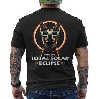 Total Solar Eclipse Dog April 8 2024 Usa Astronomy Men's T-shirt Back Print - Seseable