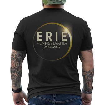 Total Solar Eclipse Erie Pennsylvania April 8 2024 Eclipse Men's T-shirt Back Print | Mazezy