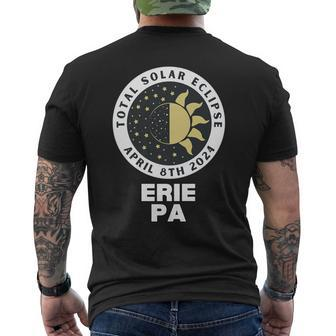 Total Solar Eclipse Erie Pennsylvania Totality 2024 Men's T-shirt Back Print - Seseable
