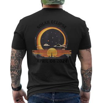 Total Solar Eclipse Event Vintage Totality April 8Th 2024 Men's T-shirt Back Print | Mazezy