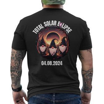 Total Solar Eclipse Gnome Gnomes Totality Party 2024 Men's T-shirt Back Print - Monsterry