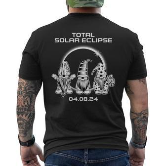 Total Solar Eclipse Gnomes Cute Totality Party April 2024 Men's T-shirt Back Print - Seseable