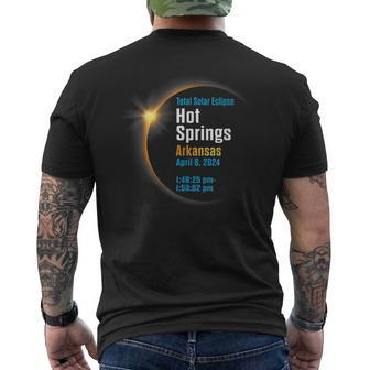 Total Solar Eclipse Hot Springs Arkansas April 8 2024 Men's T-shirt Back Print - Seseable
