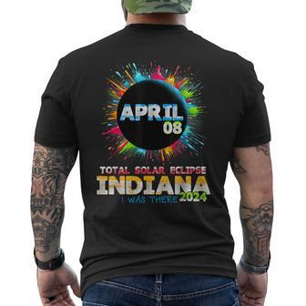 Total Solar Eclipse Indiana 2024 Colorful Totality Men's T-shirt Back Print - Monsterry AU