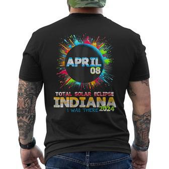 Total Solar Eclipse Indiana 2024 Colorful Totality Men's T-shirt Back Print | Mazezy AU