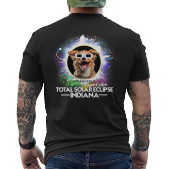 Total Solar Eclipse Indianapolis Indiana 2024 Astronomy Dog Men's T-shirt Back Print - Monsterry UK