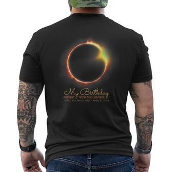 Total Solar Eclipse It's My Birthday April 8 2024 Men's T-shirt Back Print - Monsterry AU