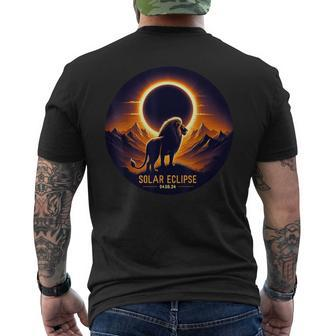 Total Solar Eclipse Leo April 8 2024 Solar Eclipse Men's T-shirt Back Print - Seseable