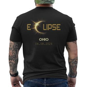 Total Solar Eclipse Ohio Totality America April 8 2024 Ohio Men's T-shirt Back Print - Seseable