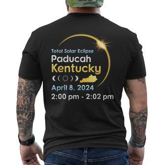 Total Solar Eclipse In Paducah Kentucky On April 08 2024 Men's T-shirt Back Print | Mazezy