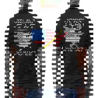 Total Solar Eclipse Path Totality America Map 8 April 2024 Men's T-shirt Back Print - Thegiftio