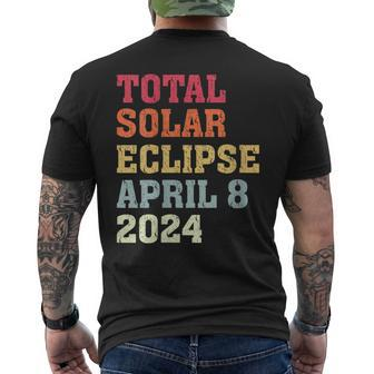 Total Solar Eclipse Phases April 8Th 2024 Solar Eclipse Men's T-shirt Back Print - Seseable