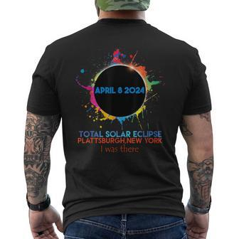 Total Solar Eclipse Plattsburgh New York 2024 I Was There Men's T-shirt Back Print - Monsterry UK