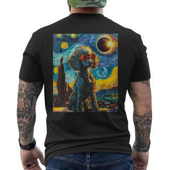 Total Solar Eclipse Poodle Dog Men's T-shirt Back Print - Monsterry DE