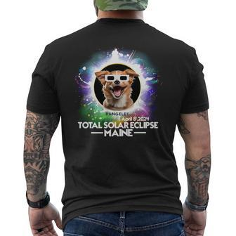 Total Solar Eclipse Rangeley Maine 2024 Astronomy Dog Men's T-shirt Back Print - Seseable