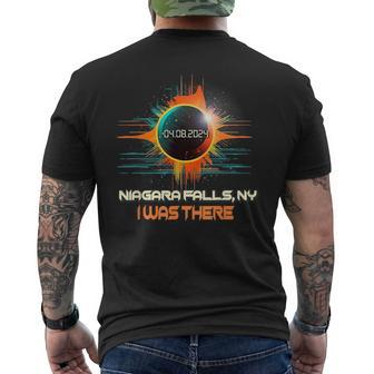 Total Solar Eclipse Retro Niagara Falls New York Ny Men's T-shirt Back Print - Monsterry AU