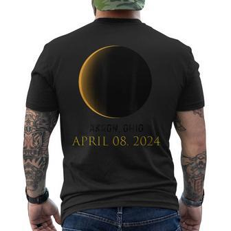 Total Solar Eclipse Spring April 8 2024 Akron Ohio Men's T-shirt Back Print - Monsterry UK