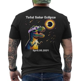 Total Solar Eclipse T-Rex April 8 2024 America Solar Eclipse Men's T-shirt Back Print | Mazezy
