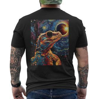 Total Solar Eclipse Tegu Lizard Men's T-shirt Back Print | Mazezy