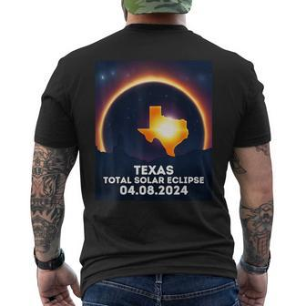 Total Solar Eclipse Texas 2024 April 8Th Totality Men's T-shirt Back Print - Monsterry DE