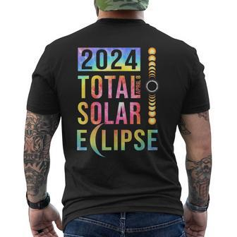 Total Solar Eclipse Tie Dye April 8 2024 Totality Usa Men's T-shirt Back Print - Seseable