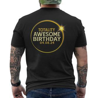 Total Solar Eclipse Totality Awesome Birthday April 8 2024 Men's T-shirt Back Print - Monsterry