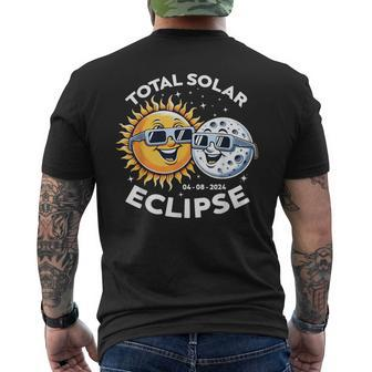 Total Solar Eclipse Totality Monday April 8 2024 Men's T-shirt Back Print - Seseable