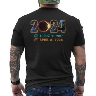 Total Solar Eclipse Twice In A Lifetime Solar Eclipse 2024 Men's T-shirt Back Print - Monsterry