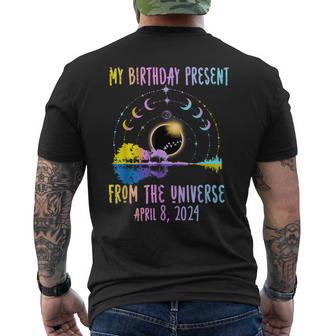 Total Solar Eclipse And Yes It's My Birthday April 8 2024 Men's T-shirt Back Print - Monsterry