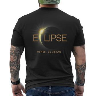 Total Solareclipse 2024 America Men's T-shirt Back Print - Seseable